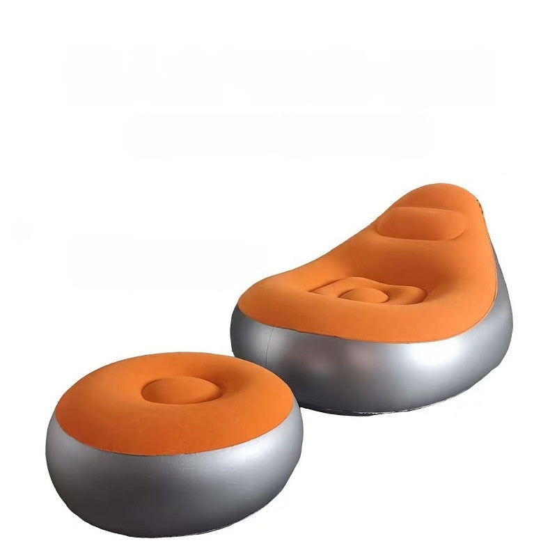 For Lazy People - Portable Inflatable Lounge Chair with Ottoman