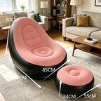 For Lazy People - Portable Inflatable Lounge Chair with Ottoman