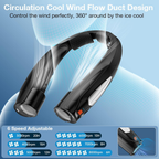 Hionly AI Neck Fan, 6 Speeds Adjustable Portable Personal Fan Rechargeable, Faster Cooling Wearable Fan, Ultra Quiet for Home, Office, Travel, Outdoor