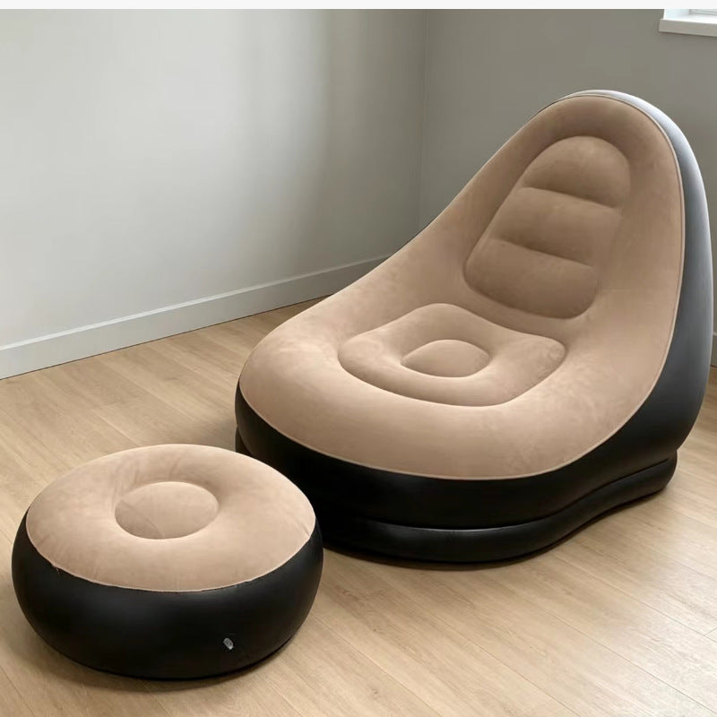 For Lazy People - Portable Inflatable Lounge Chair with Ottoman