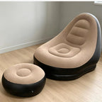 For Lazy People - Portable Inflatable Lounge Chair with Ottoman