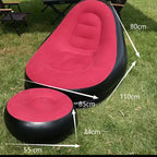 For Lazy People - Portable Inflatable Lounge Chair with Ottoman