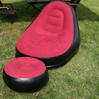 For Lazy People - Portable Inflatable Lounge Chair with Ottoman