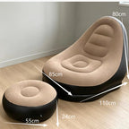 For Lazy People - Portable Inflatable Lounge Chair with Ottoman