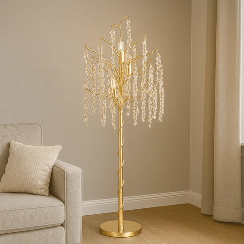 Emberly II 60W Floor Lamp, Gold