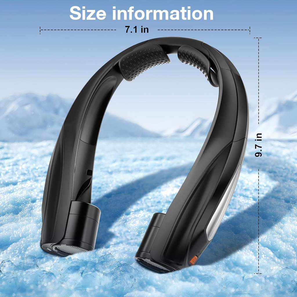 Hionly AI Neck Fan, 6 Speeds Adjustable Portable Personal Fan Rechargeable, Faster Cooling Wearable Fan, Ultra Quiet for Home, Office, Travel, Outdoor