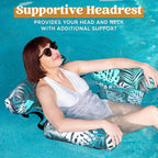 💎 50% off inflatable pool lounge chairs! 💎 Tropical leaf pattern, ultra-lightweight and puncture-resistant PVC material ✨