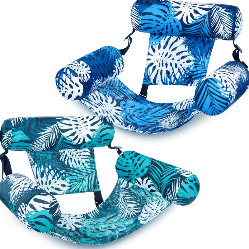 💎 50% off inflatable pool lounge chairs! 💎 Tropical leaf pattern, ultra-lightweight and puncture-resistant PVC material ✨