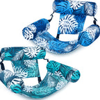 💎 50% off inflatable pool lounge chairs! 💎 Tropical leaf pattern, ultra-lightweight and puncture-resistant PVC material ✨